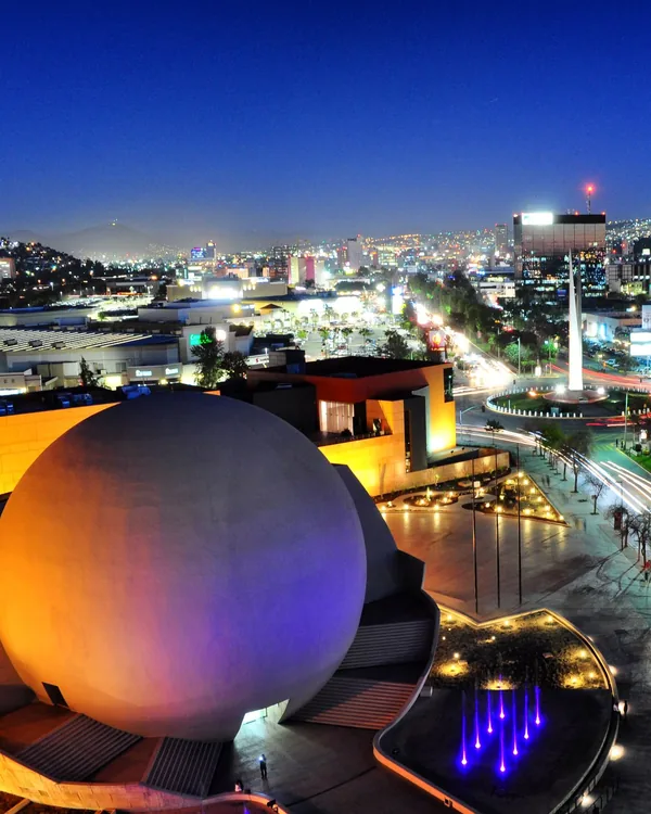 Tijuana's cultural centre at night